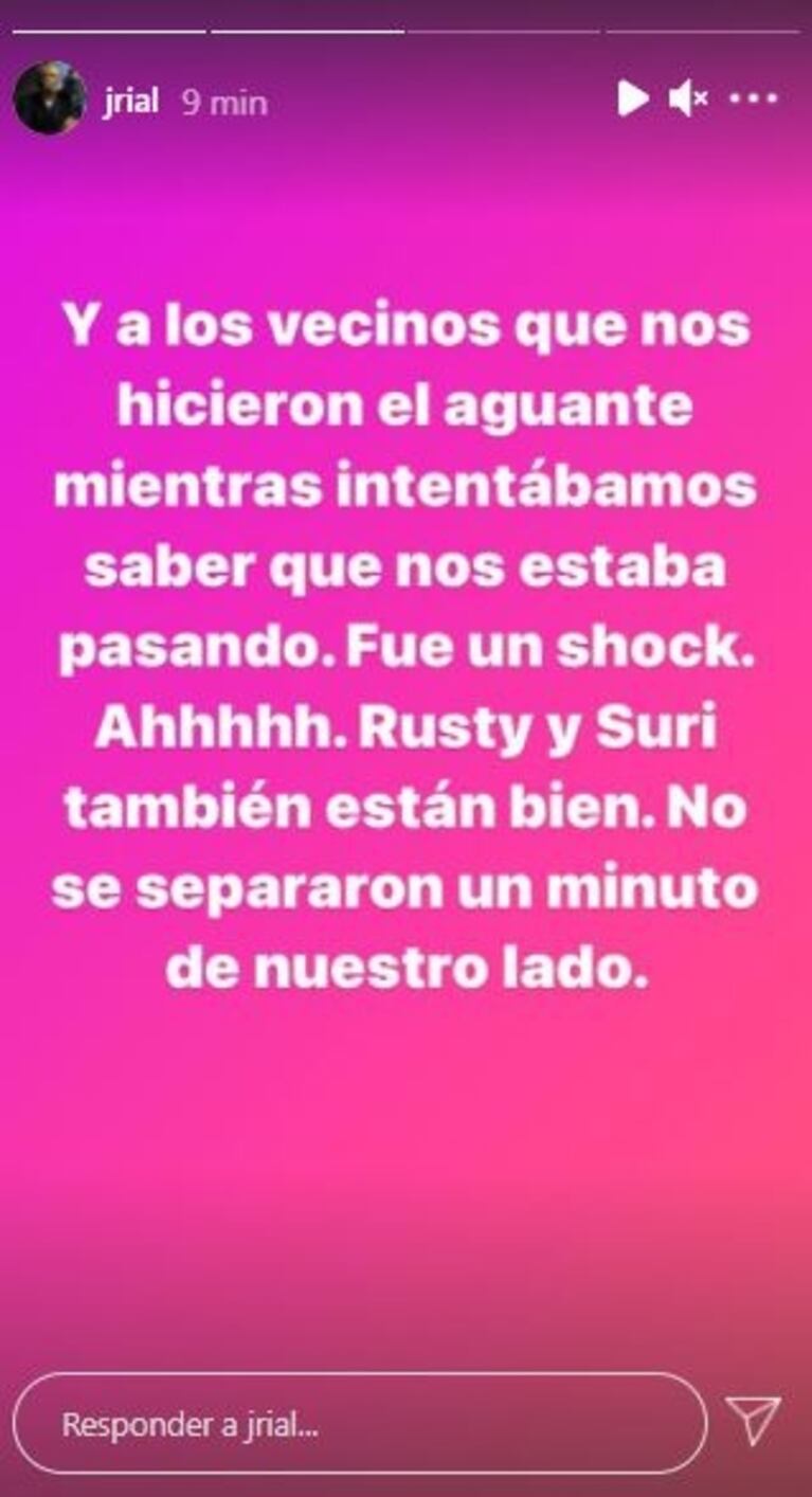 Jorge Rial y Romina Pereiro sufrieron un incendio en su casa: "Fue un shock; la cocina quedó inutilizada"