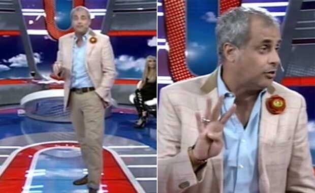 Jorge Rial y su look en Intrusos. (Fotos: captura TV)