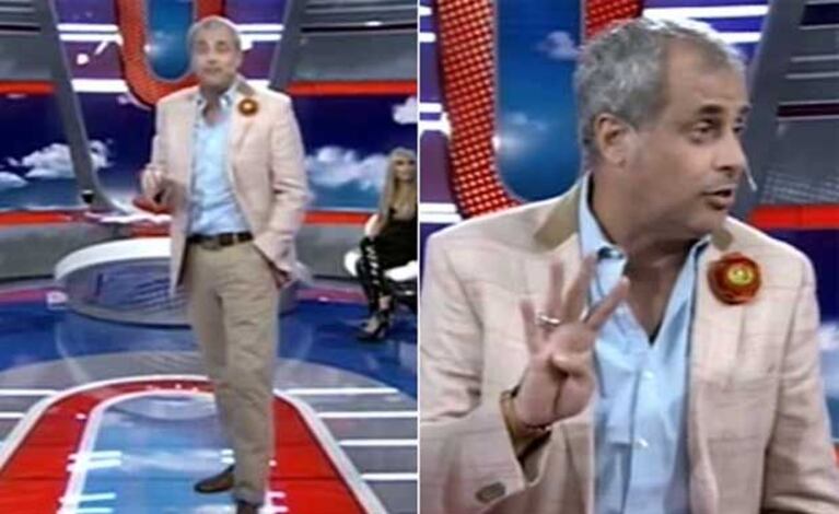 Jorge Rial y su look en Intrusos. (Fotos: captura TV)