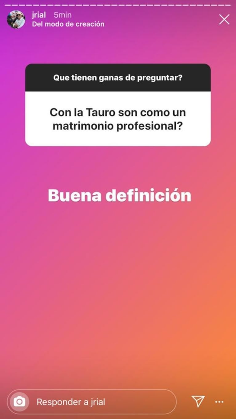 Jorge Rial y una pícara definición de su relación con Marcela Tauro: "Matrimonio profesional"