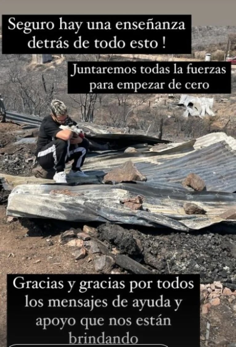 Jorgito Moliniers mostró cómo quedó su casa. Captura: Instagram Stories.