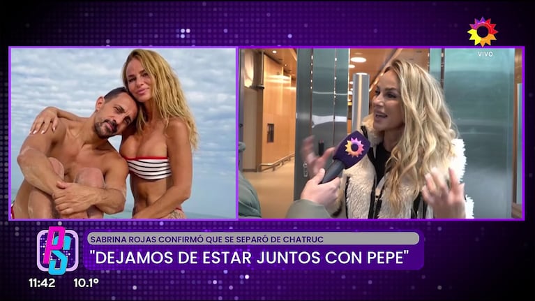 José Chatruc y Sabrina Rojas se separaron (Foto: captura de eltrece).