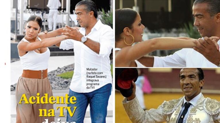 José Luís Gonçalves, en coma tras golpear su cabeza en un ensayo del Bailando portugués. (Fotos: Web)