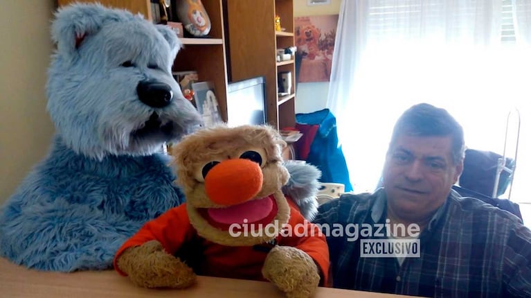 José Luis Telecher junto a Carozo y Narizota (Foto: Hernán Khatchadourian)