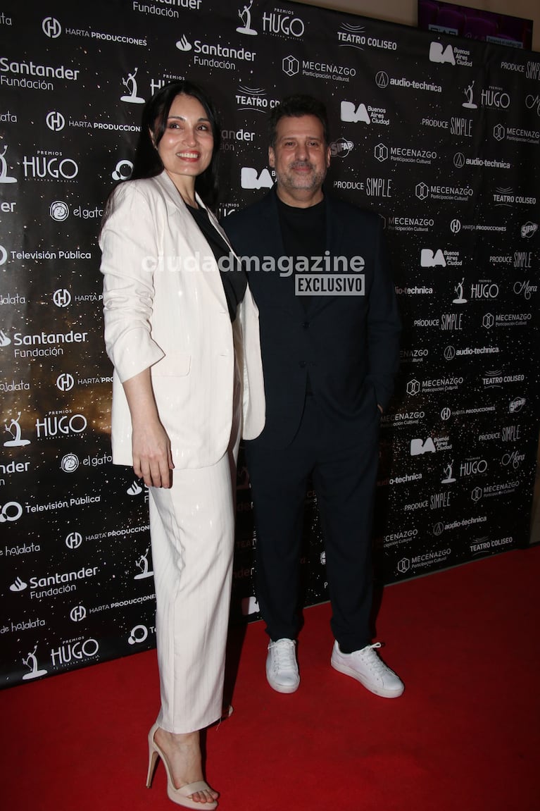 José María Listorti y Mónica González en los Premios Hugo (Foto: Movilpress).