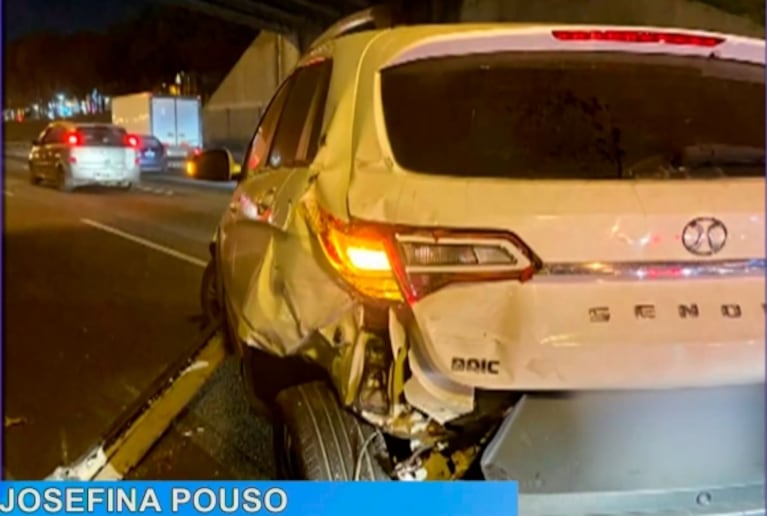 Josefina Pouso protagonizó un fuerte choque en cadena en la Panamericana: "Hice un trompo con el auto"