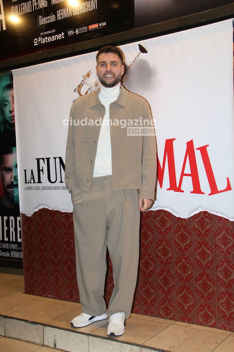Juampi González en el estreno de La Función que Sale Mal (Foto: Movilpress).