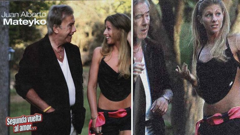 Juan Alberto Mateyko, junto a una amigovia 38 años menor