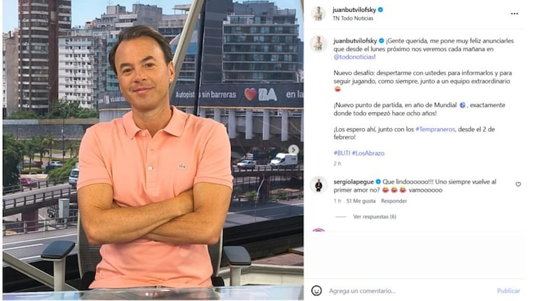 Juan Butvilofsky reveló su nuevo destino tras su salida de Re Despiertos. Crédito: Instagram