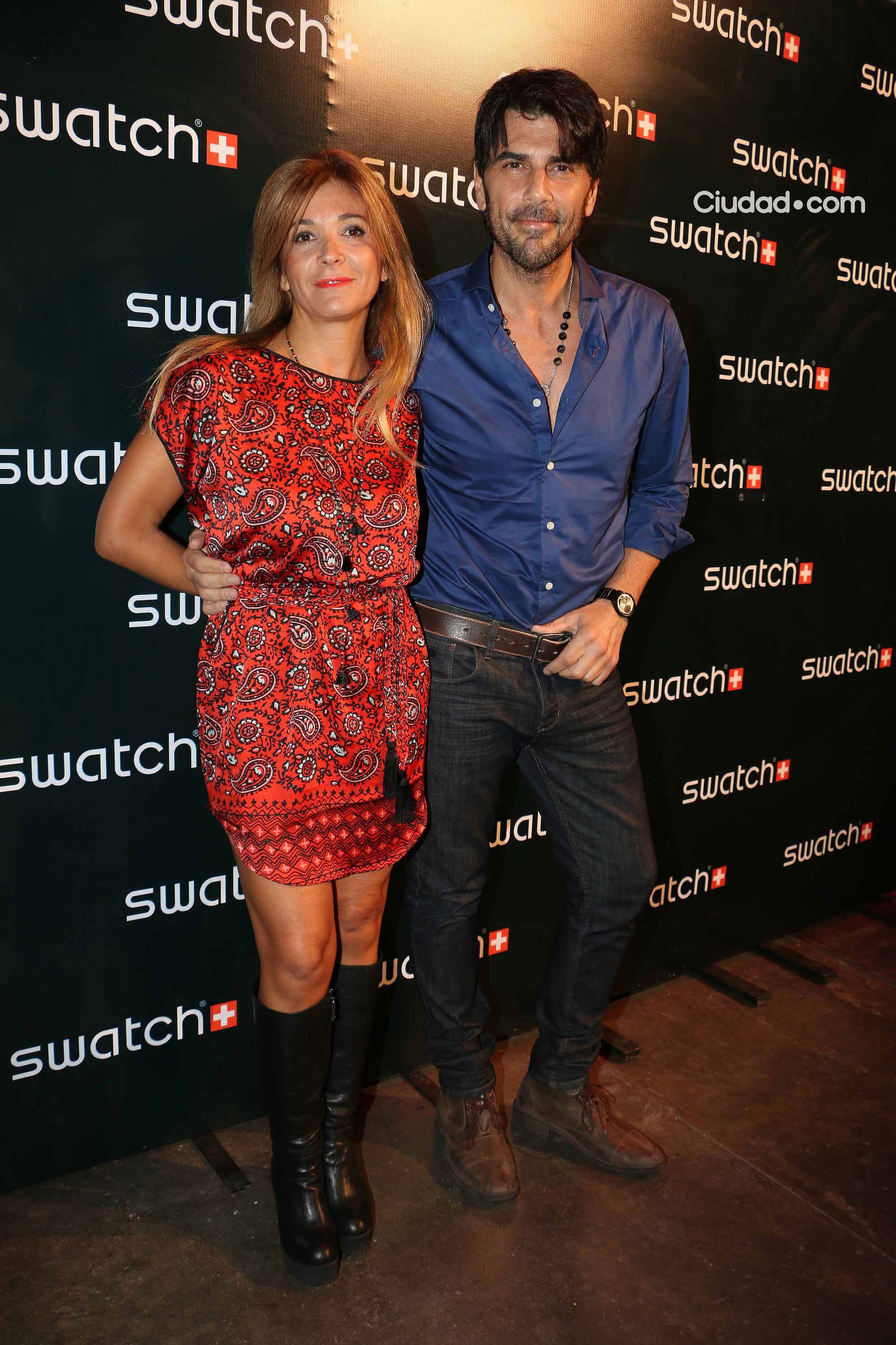 Juan Darthés y su mujer, en el cierre del BAFWeek (Foto: Movilpress)
