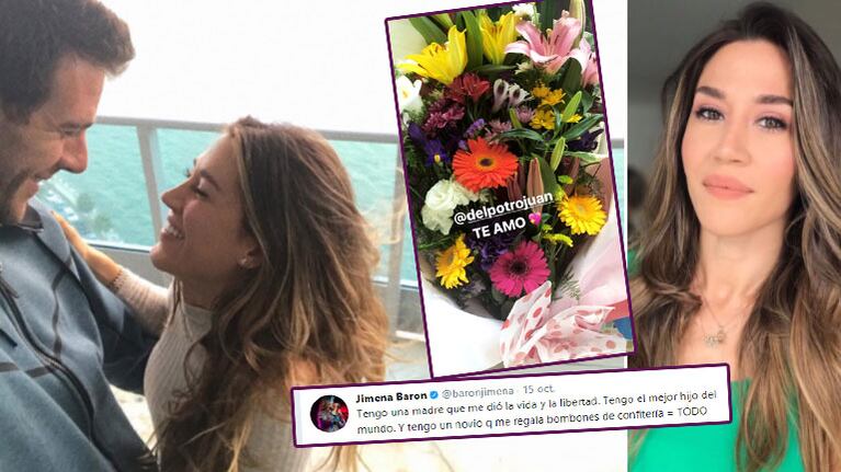 Juan Martín del Potro le envió un regalo desde China a Jimena Barón por el Día de la Madre ¡y ella le agradeció...