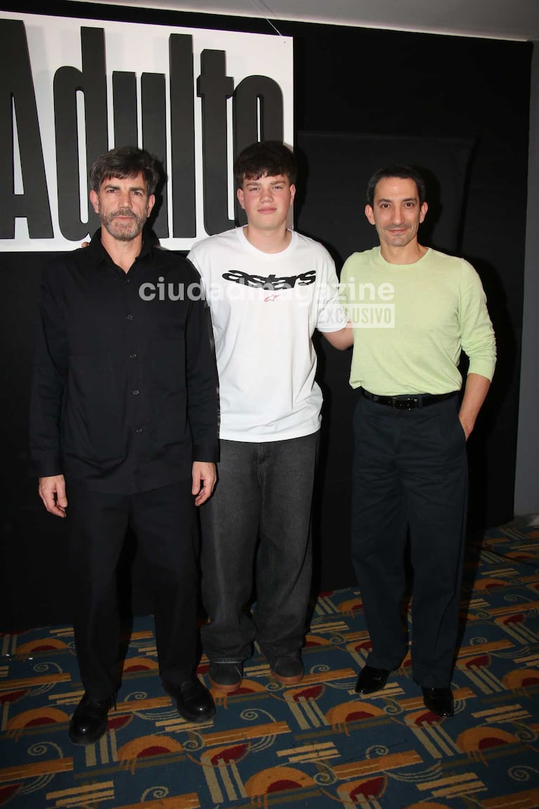 Juan Minujín, Mariano González y Alfonso González Lesca (Foto: Movilpress)