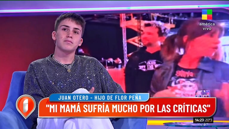 Juan Otero habló a fondo sobre las críticas que recibe su mamá, Flor Peña: “Hay mucho machismo”