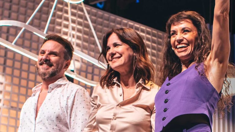 Juan Pablo Geretto, Nancy Dupláa y Fernanda Metilli en Exit.