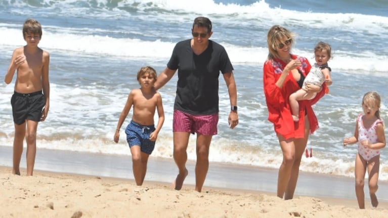 Juan Pablo Varsky y Lala Bruzoni tuvieron sus primeras vacaciones de casados como familia ensamblada, en Punta del Este