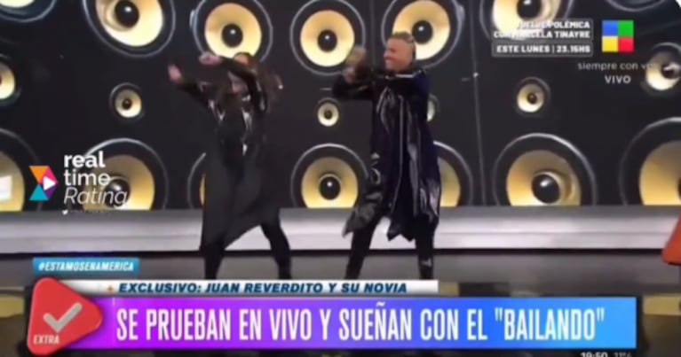 Juan Reverdito y su novia se probaron en vivo para el Bailando 2023: "A cruzar los dedos"