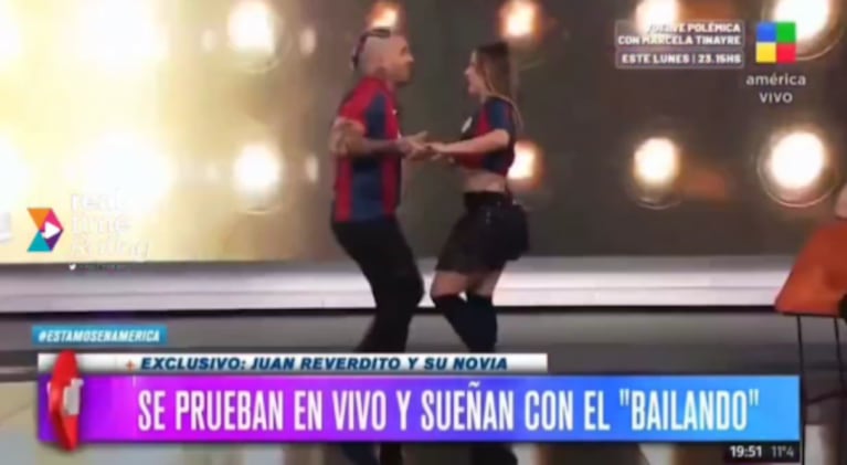 Juan Reverdito y su novia se probaron en vivo para el Bailando 2023: "A cruzar los dedos"