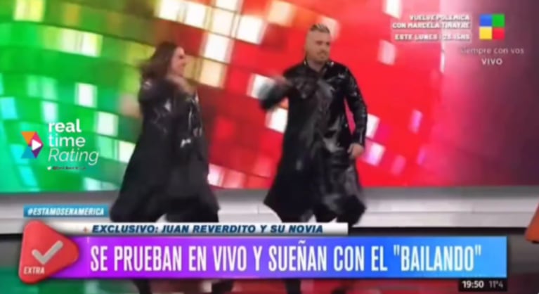 Juan Reverdito y su novia se probaron en vivo para el Bailando 2023: "A cruzar los dedos"