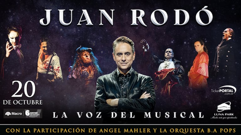 Juan Rodó: La Voz del Musical llega al Luna Park con todos sus éxitos