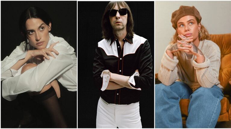 Juana Aguirre, Bobby Gillespie de Primal Scream y Tash Sultana. Fotos: MUSIC WINS FESTIVAL 2025