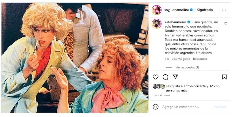 Juana Molina recordó a Antonio Gasalla (Foto: Instagram @soyjuanamolina)