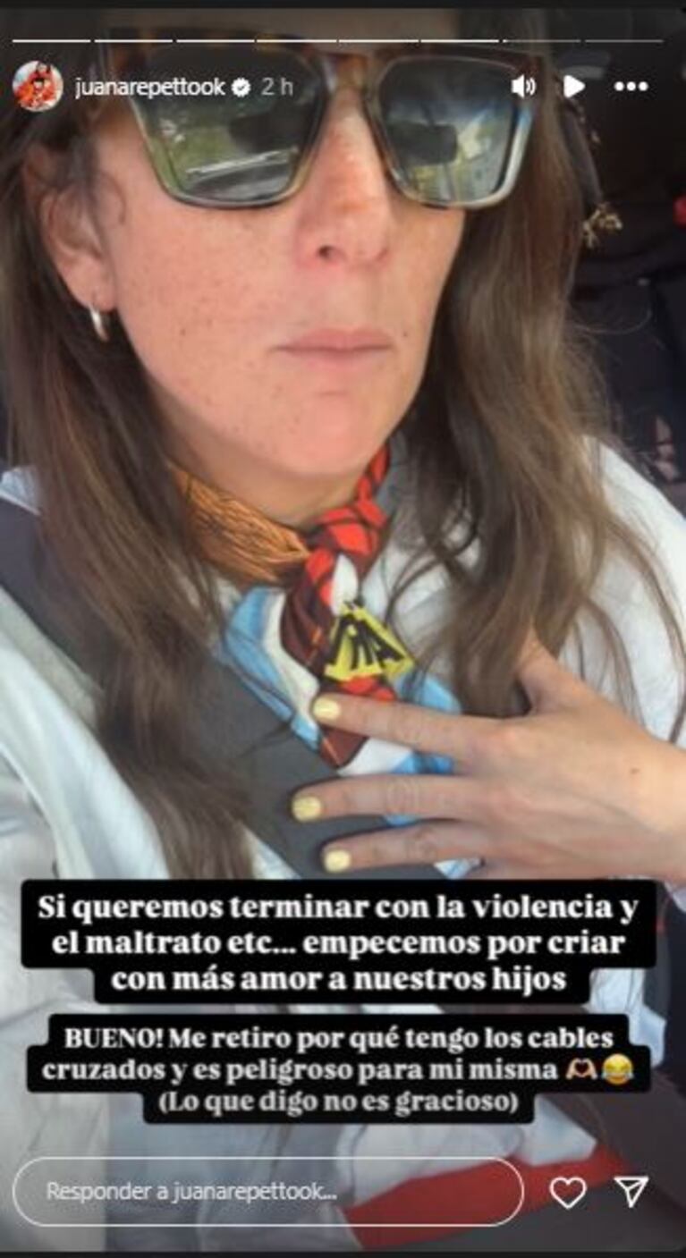 Juana Repetto estalló con una usuaria. (Foto: Captura Instagram /juanarepettook)