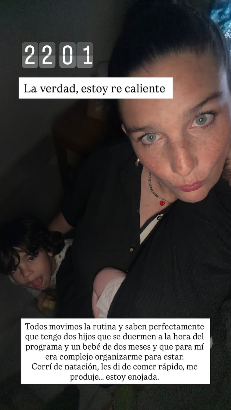 Juana Repetto explotó contra LAM y apuntó a la producción de Ángel de Brito: “Estoy re caliente”. Crédito: Instagram