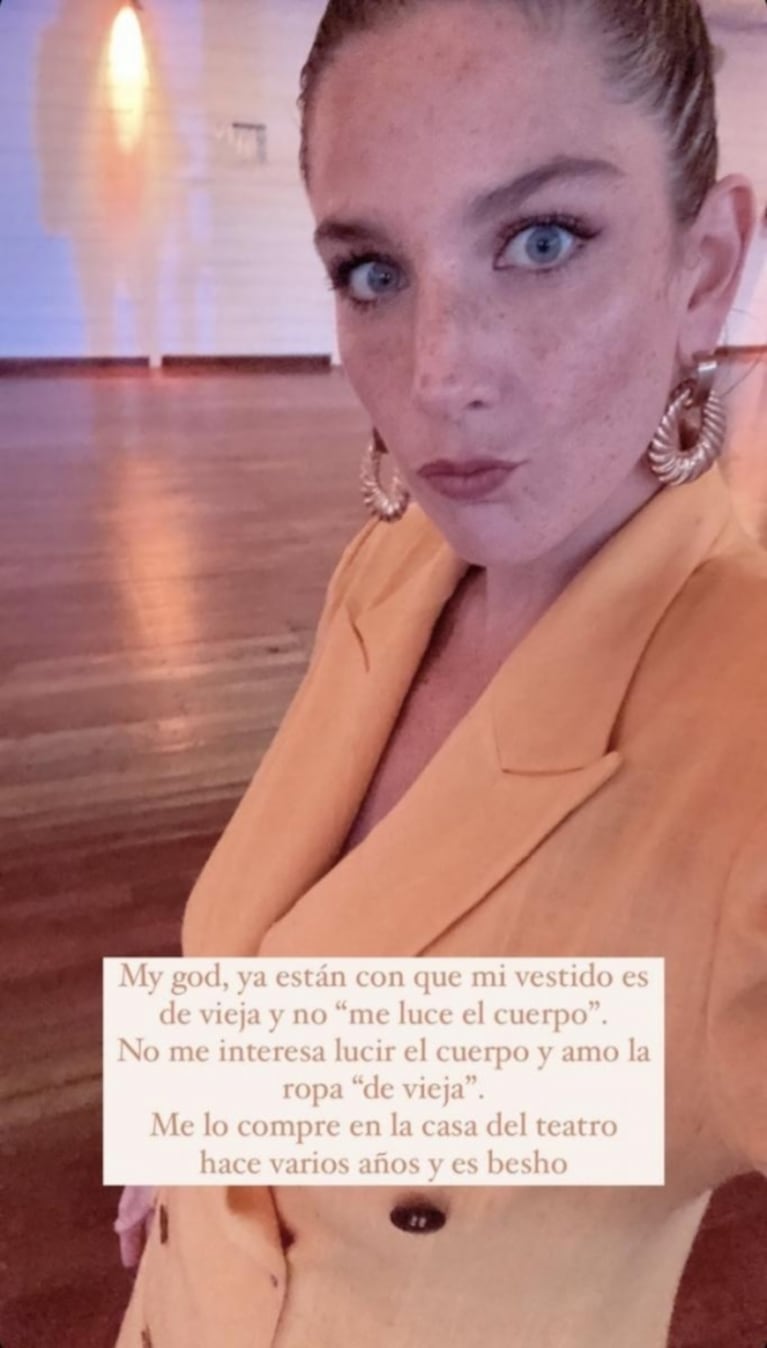 Juana Repetto, furiosa porque le criticaron el look en una boda: "No me interesa lucir el cuerpo y amo la ropa vieja"