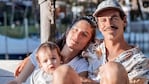 Juana Repetto junto a sus hijos