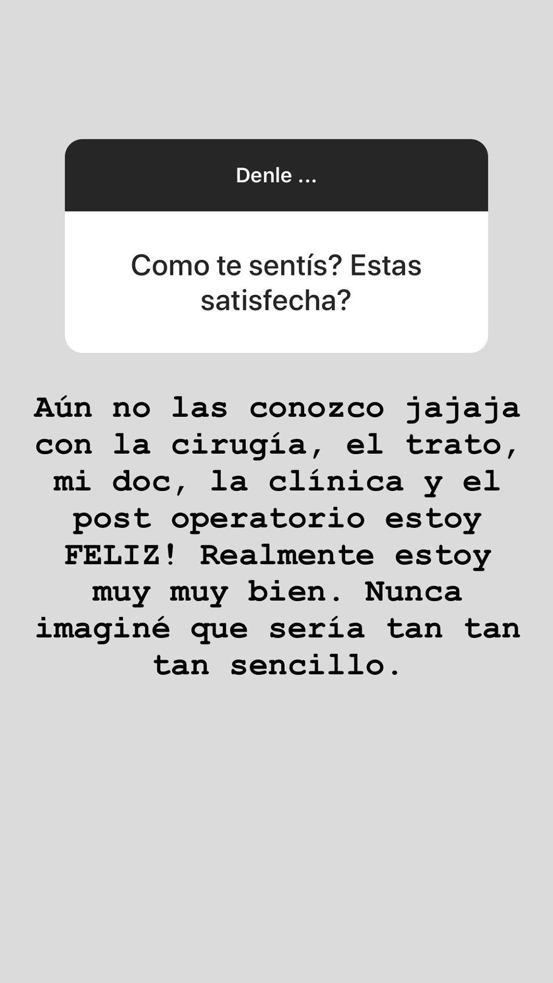 Juana Repetto se hizo las lolas y contó en Instagram por qué tomó la decisión: "Amamanté 3 años y me quedaron muy mal"