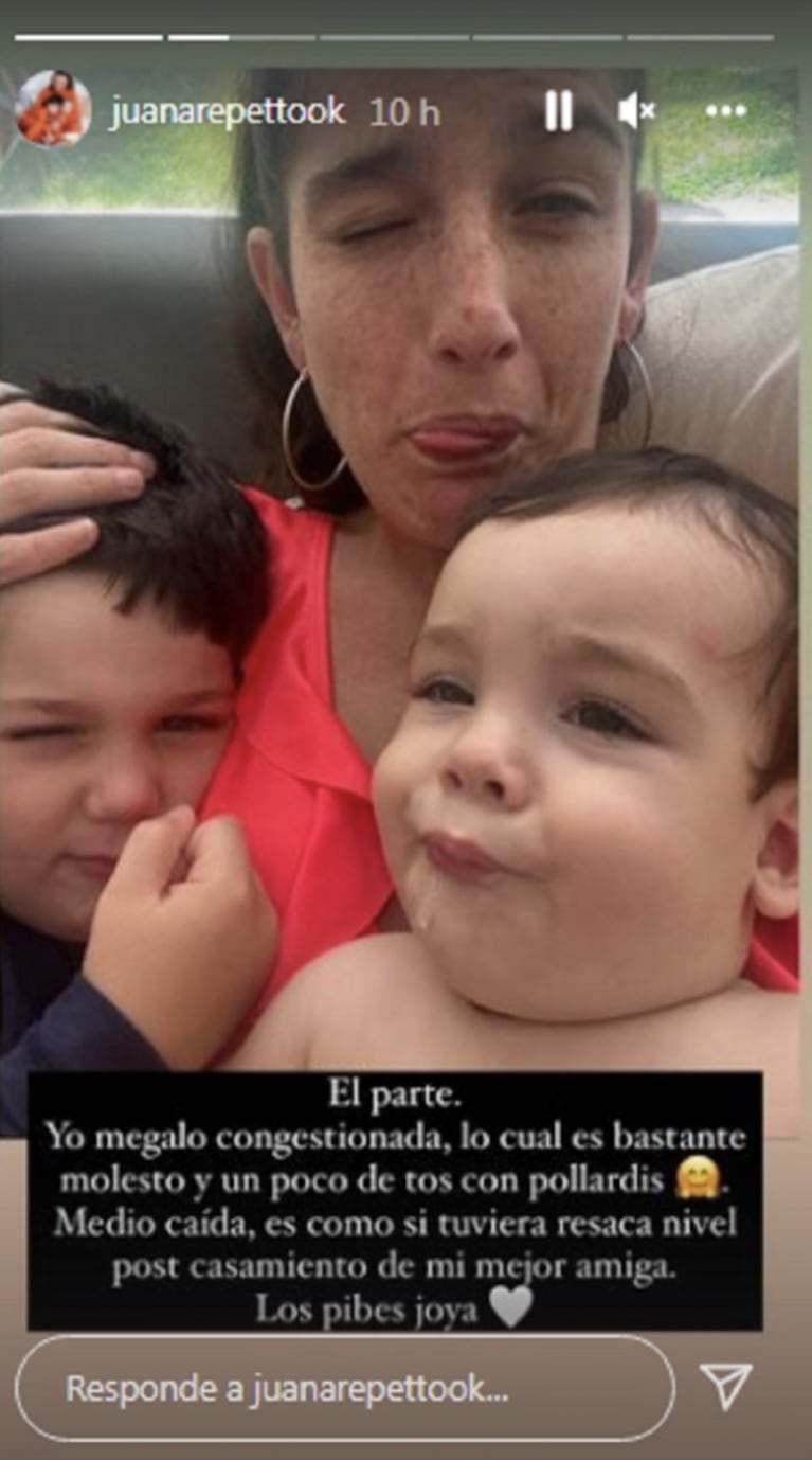 Juana Repetto se sinceró sobre cómo atraviesa el aislamiento por covid con sus hijos: "Hartos"