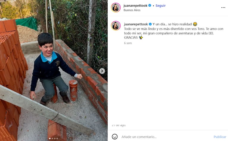 Juana Repetto, separada, embarazada y recién mudada con sus hijos (Foto: Instagram)