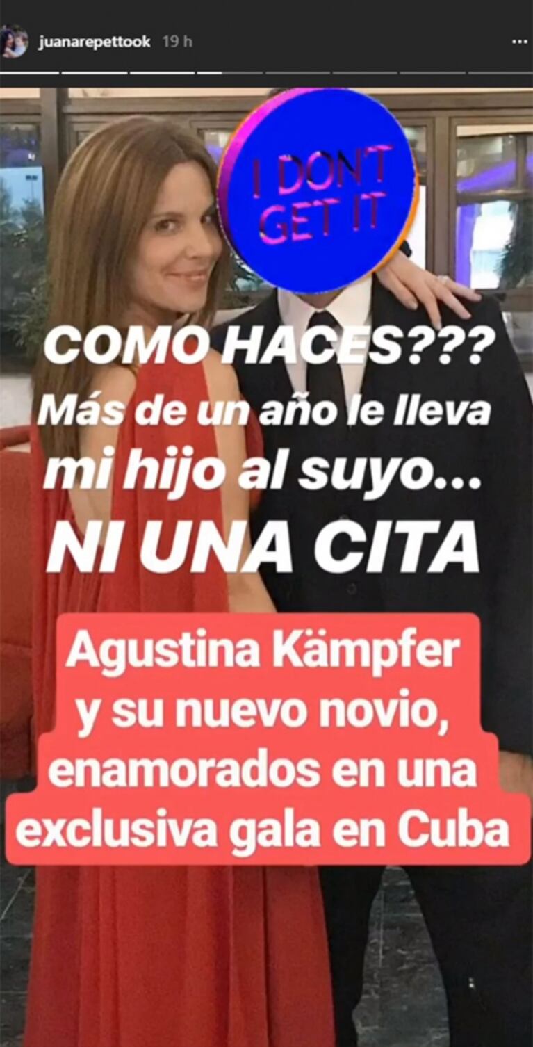 Juana Repetto y su divertida reacción al ver a Kämpfer con novio a poco de ser mamá: "No entiendo, ¿cómo hacés?"