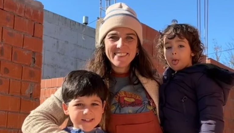 Juana Repetto y sus hijos. Fuente: Imagen subida a Instagram por Juana Repetto.