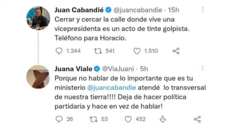 Juana Viale cruzó con todo a Juan Cabandié: "Hacé en vez de hablar"
