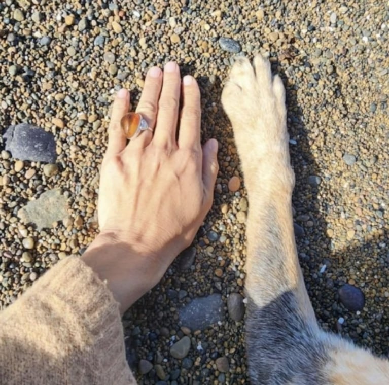 Juana Viale lució este bellísimo anillo con la piedra de cristal de la temporada