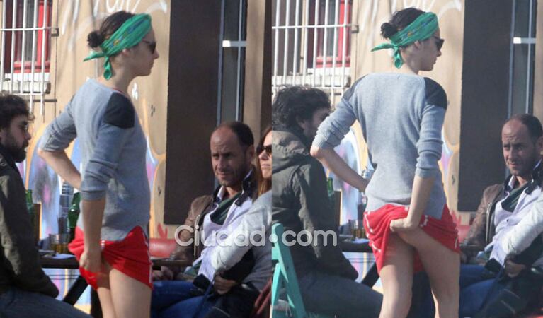 Juana Viale protagonizó un blooper fashion con su ropa interior (Fotos: Movilpress - Ciudad.com). 