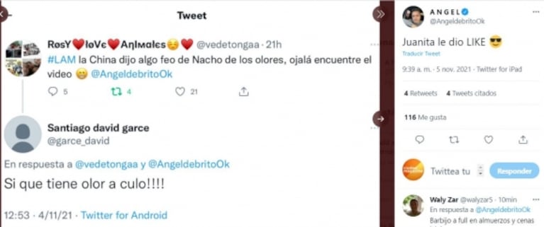 Juana Viale reaccionó tras dar like por error a un tweet sobre el motivo de la separación de China Suárez y Nacho: "¿Hay que aclarar todo?"