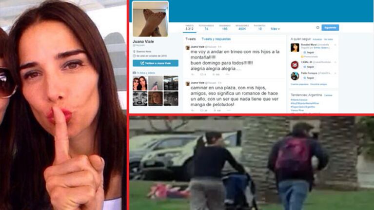 Juana Viale y la furiosa desmentida a su supuesto romance. (Foto: Twitter y captura de TV)