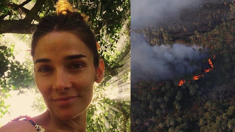 Juana Viale y su novio Agustín Goldenhorn viajaron a Corrientes para colaborar.