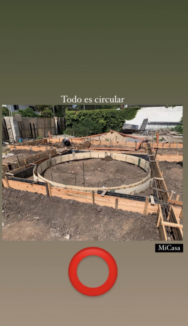Juana Viale y su novio están construyendo una original casa para mudarse juntos: "Todo es circular"