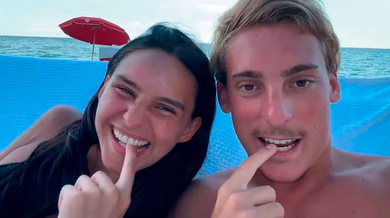 Juanita Tinelli y Bautista Cuiña (captura de TikTok)