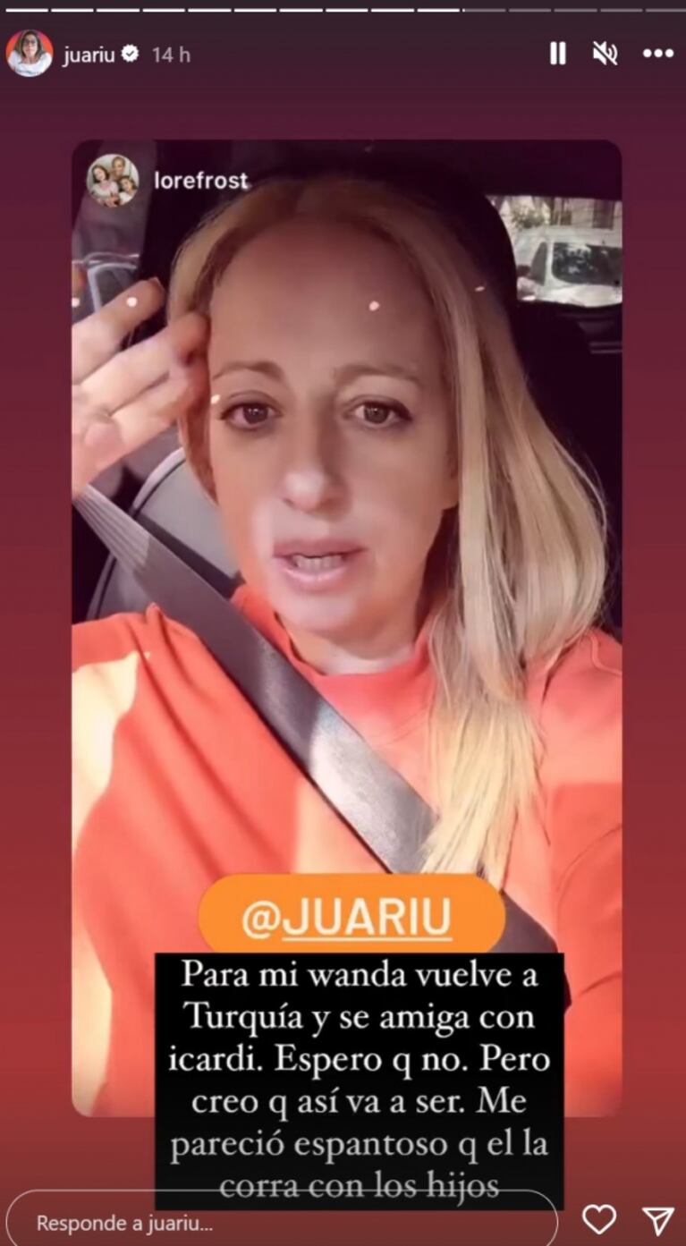 Juariu contó qué ocurrirá con Mauro Icardi cuando Wanda Nara regrese a Estambul