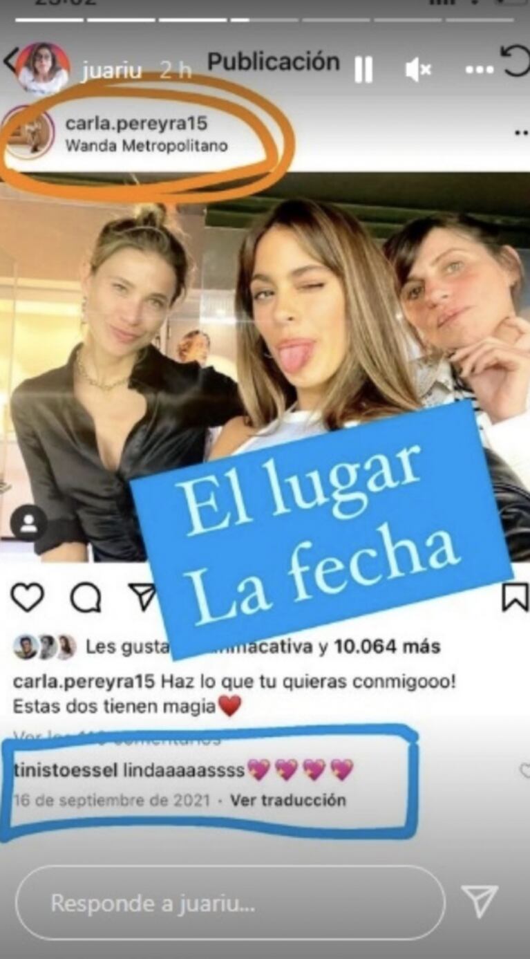 Juariu encontró una llamativa coincidencia entre Tini Stoessel y Camila Homs