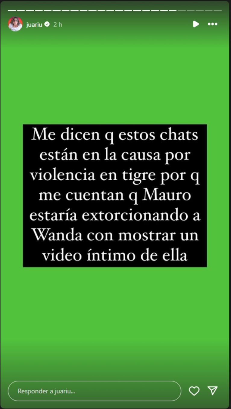 Juariu sobre los chats de Wanda Nara con  Mauro Icardi.