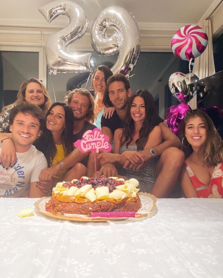 Jujuy Jiménez tuvo un cumpleaños sorpresa organizado por Juan Martín del Potro: "Sos el mejor del mundo"