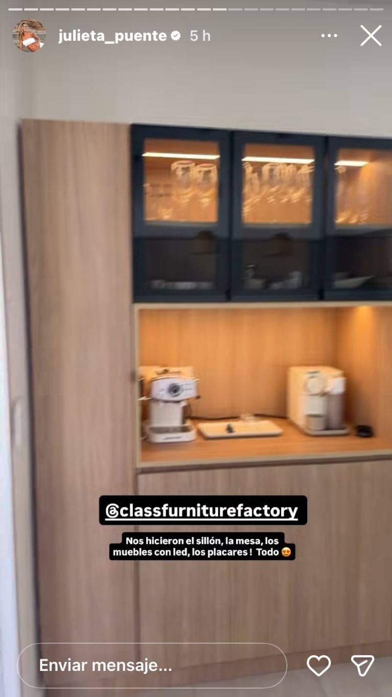 Juli Puente mostró cómo quedó su casa a un año de la mudanza (Foto: Instagram/@julieta_puente).