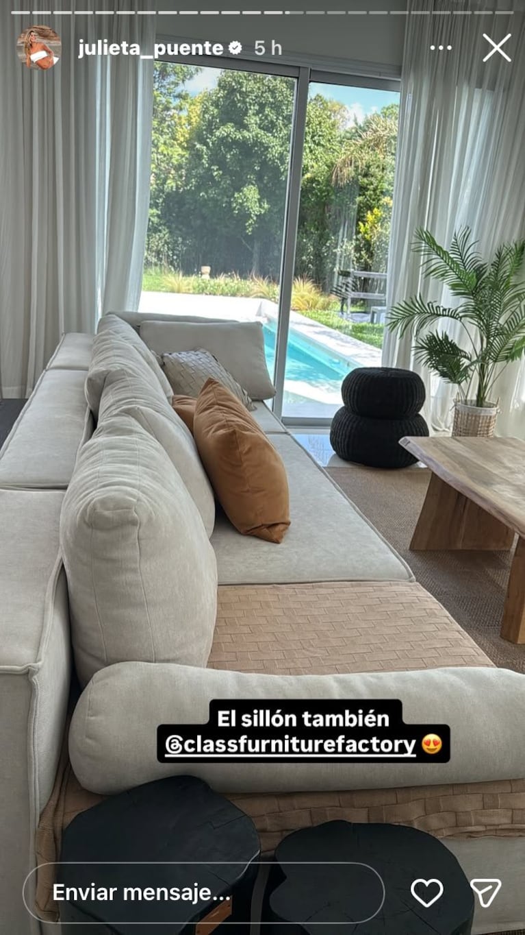 Juli Puente mostró cómo quedó su casa a un año de la mudanza (Foto: Instagram/@julieta_puente).