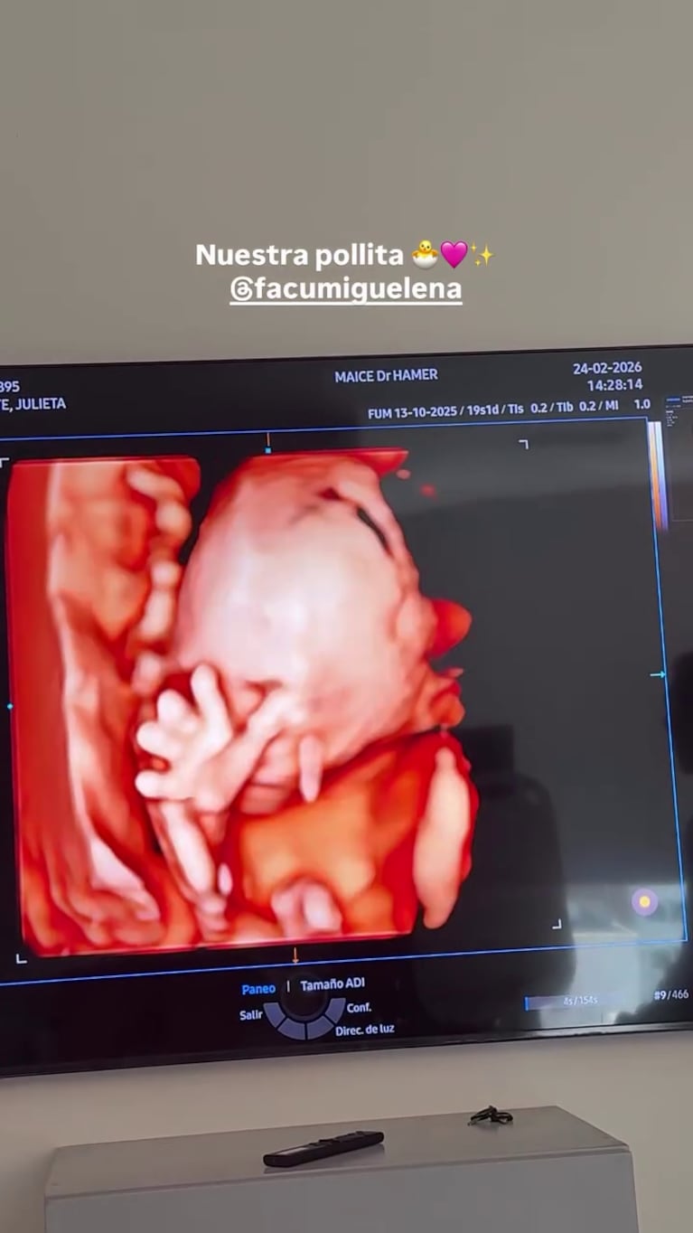 Juli Puente mostró la carita de su beba en camino (Foto: Instagram/@julieta_puente).