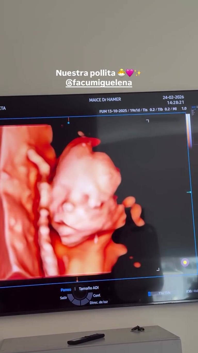 Juli Puente mostró la carita de su beba en camino (Foto: Instagram/@julieta_puente).